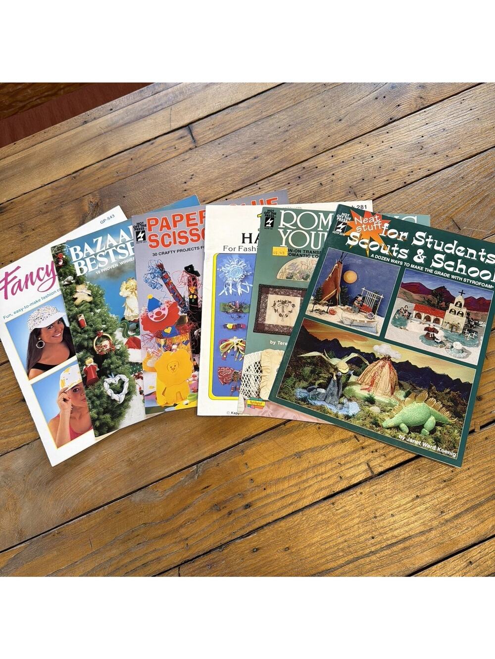 Vintage Craft Books Lot of 6 DIY Hair Bows Caps Bazaar Kids Crafts 90s Home Dec